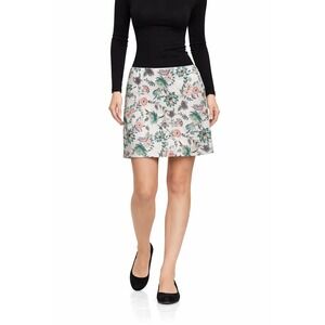 LOFT Outlet Floral Pencil Skirt Women's Size 10 Green Coral White Zipper